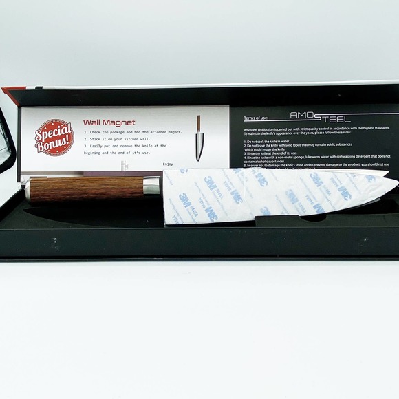 Amo Steel Chef's Knife 8" Blade - Picture 7 of 7